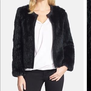 Love token authentic rabbit fur jacket